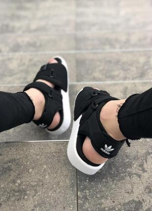 Женские босоножки адидас  adidas sandals  black6 фото
