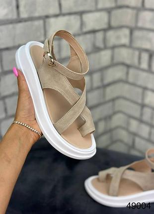 Босоніжки жіночі натуральна замша