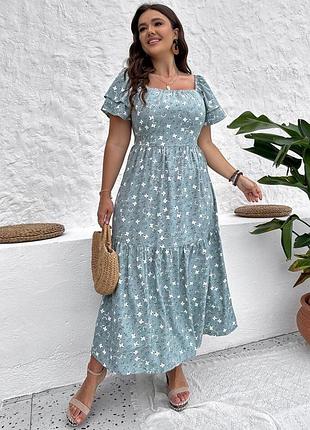 Стильна, сукня, довга, великого розміру