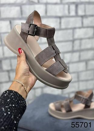 Босоніжки жіночі натуральна замша