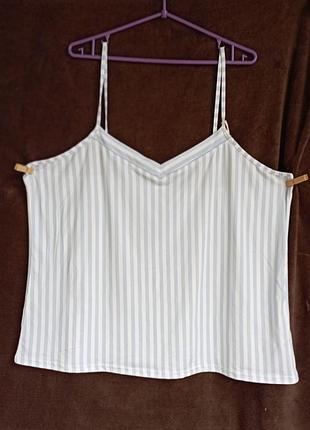 Майка женская, розово белая в полоску,  eur l, 42/44