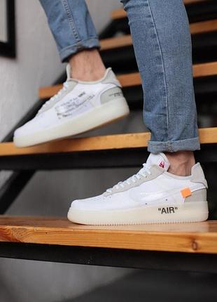 Женские кроссовки найк nike air force 1 x  off-white  white
