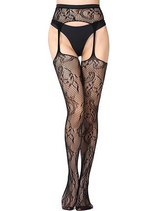 Колготки с имитацией чулок, колготки с доступом с изысканным узором, чулки сетка (m1136)