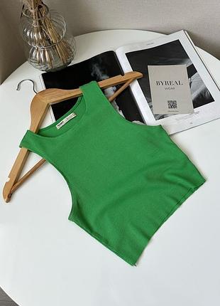 Топ топік у рубчик топик в рубчик котон бавовна яскравий майка укорочена