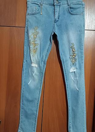 Святкові джинси для дівчинки