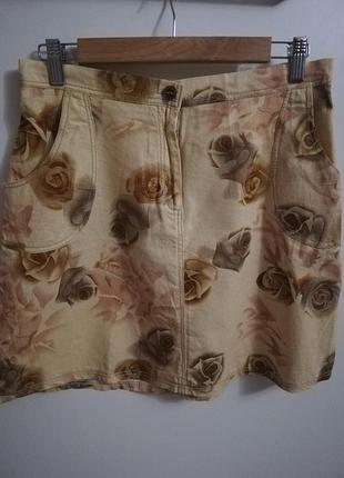 Юбка из льна