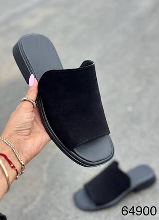 Шльопанці жіночі натуральна замша