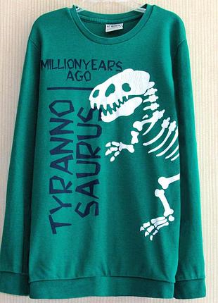 Брендовый реглан, от 9 до 11 лет, динозавр