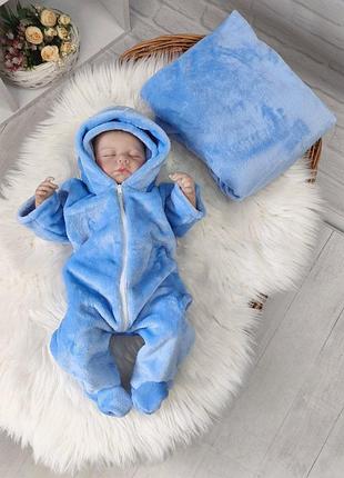 Плед махра + чоловічок з шапочкою