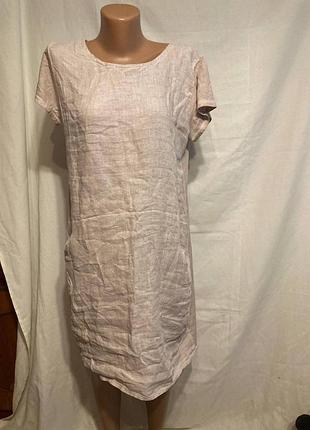 Женское легкое летнее платье из натуральных тканей 50% лен,  50% cotton