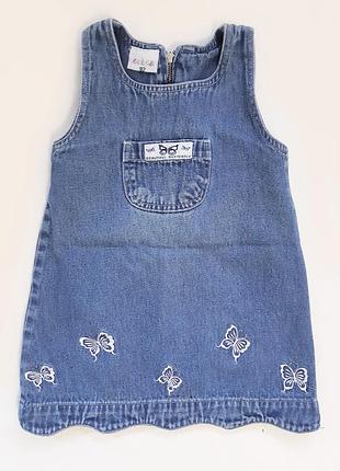 Джинсовый сарафан для девочки на 2 года идеальное состояние детское женственное платье девочке