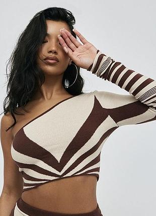 Топ топік светр кофта кофтинка на одне плече база тренд y2k