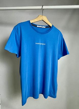Calvin klein jeans розмір m як нова!!! оригінальна футболка блакитна