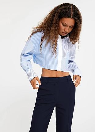 Вкорочена сорочка zara/ сорочка zara/ сорочка в смужку zara/ оверсайз сорочка zara