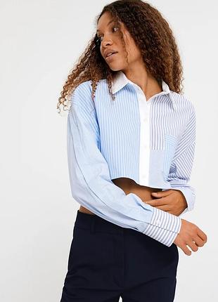 Вкорочена сорочка zara/ сорочка zara/ сорочка в смужку zara/ оверсайз сорочка zara 2