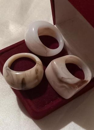 Кольцо, пластик имитация камня