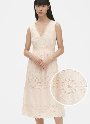 🔥🔥 сукня міді з вишивкою та v-подібним вирізом