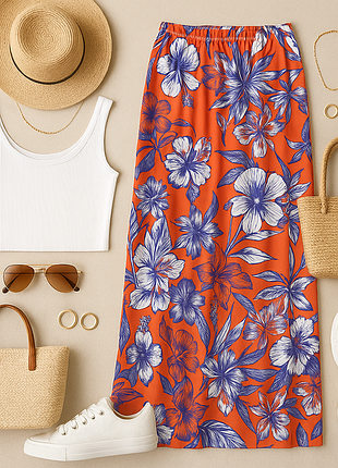 100% віскоза на високий зріст довга спідниця плаття гавайка