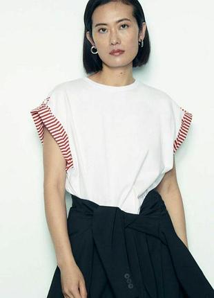 Біла футболка zara