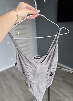 Боді в рубчик prettylittlething, xs🩶