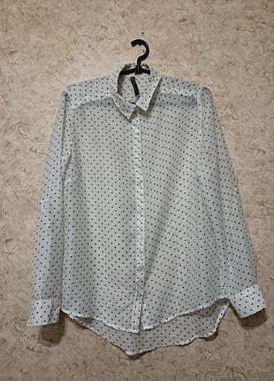 Тоненька сорочка в горошок