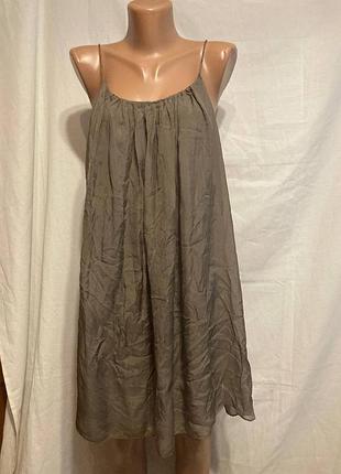 Брендовый женский сарафан cos 100% шелк