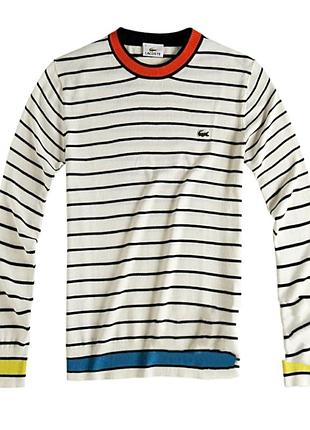 Стильный реглан lacoste полоска унисекс /12548/