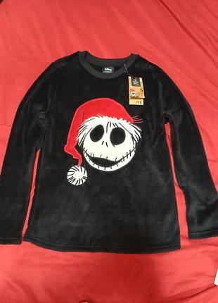 Disney by primark,кофта чорна тепла домашня на флісі,верх від піжами,унісекс,розмір s