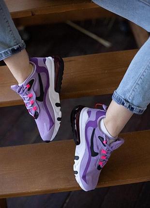 Женские кроссовки найк nike air max 370 react purpur