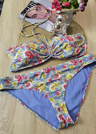 Брендовый раздельный открытый купальник размера xl-2xl