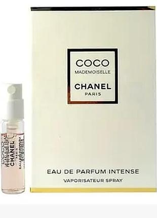 Оригинал chanel coco mademoiselle intense пробник 1,5 ml шанель коко мадмуазель интенс парфюмированная вода