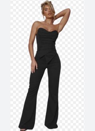 Комбінезон імітація костюма кльош корсетний