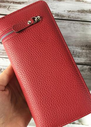 Жіночий гаманець, бордовий, червоний, кожзам, кошельок, кошелек