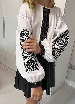 Ляна вишиванка для дівчинки підлітка