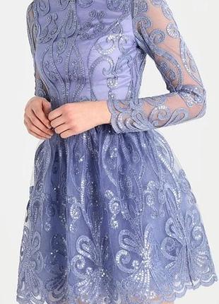 Невероятно красивое платье блвкитного цвета