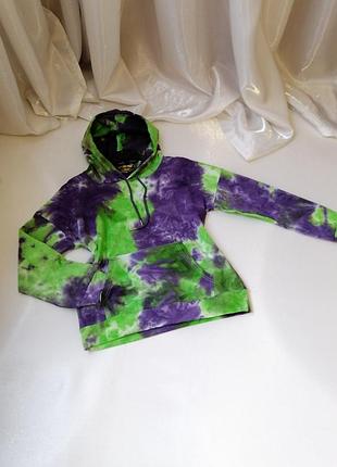 Кофта від костюма принт тайдай худи котон туреччина