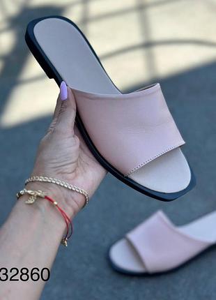 Шльопанці жіночі натуральна шкіра