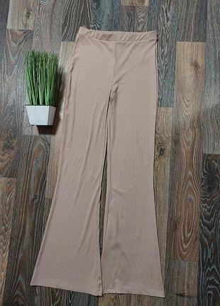 Брюки клеш в рубчик