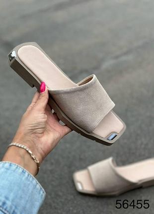 Шлепанцы женские натуральная замша