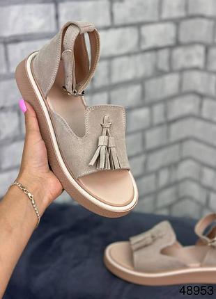 Босоніжки жіночі натуральна замша