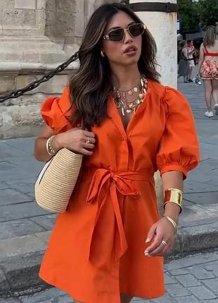 Zara сукня бавовна