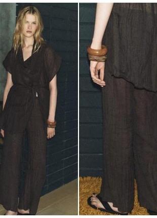 Костюм лляний zara zw collection limited edition