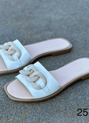 Шльопанці жіночі натуральна шкіра