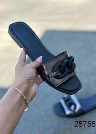 Шлепанцы женские натуральная кожа