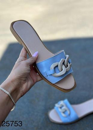 Шлепанцы женские натуральная кожа