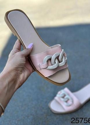 Шлепанцы женские натуральная кожа