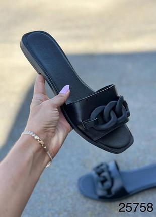 Шльопанці жіночі натуральна шкіра