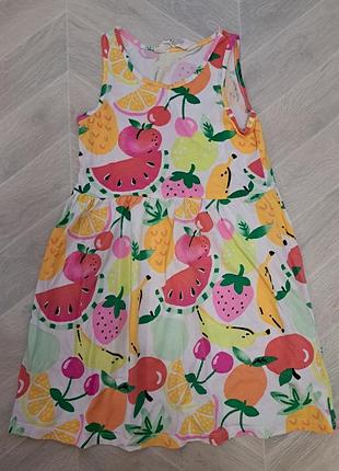 Хорошее платье h&amp;m с фруктами 4-6 лет