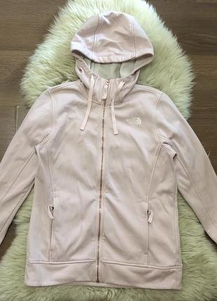 Нежно розовая шикарная кофта худи the north face