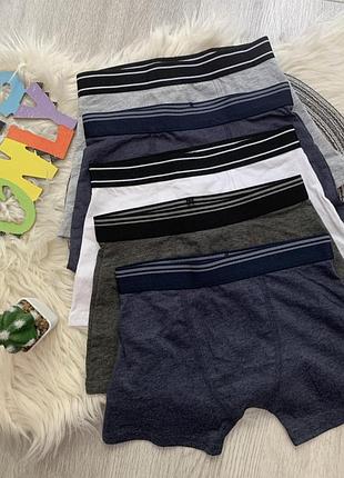 Комплект из 5-ти пар трусиков-шортиков для мальчика на возраст 6-7 р,(122 рост), бренд primark, крупнобритания